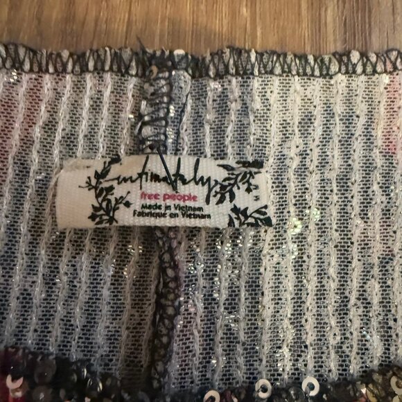 Free People Intimately Sequins Gold Rush Long Sleeve - Picture 4 of 5